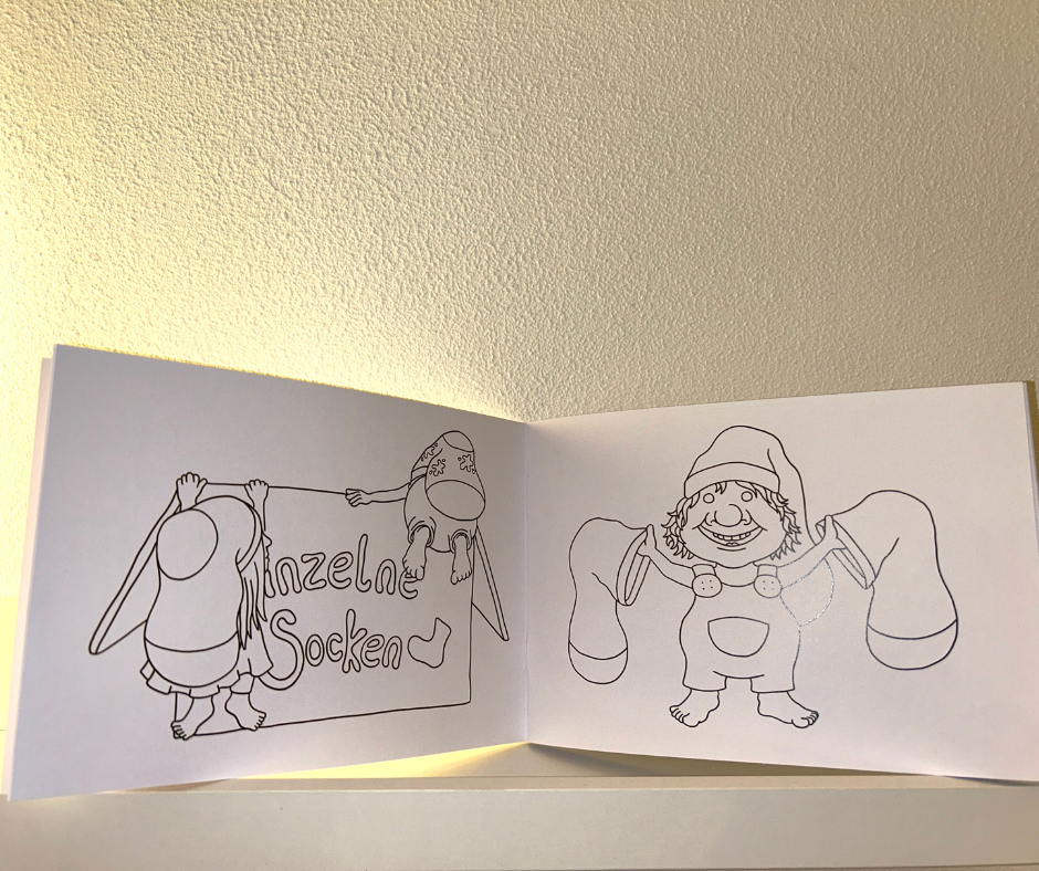 Malbuch - Die Sockenzwerge