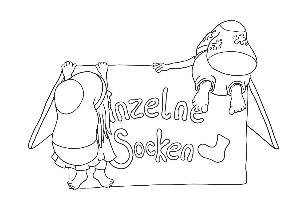 Malbuch - Die Sockenzwerge